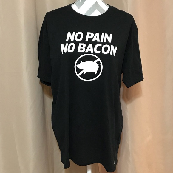 Next Level Apparel Other - “No Pain No Bacon” Black T-shirt size XL